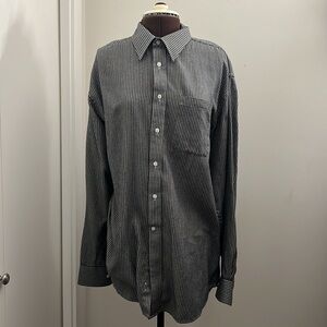 Balmain Soft, cozy Vertical Stripe Dress Button Up​